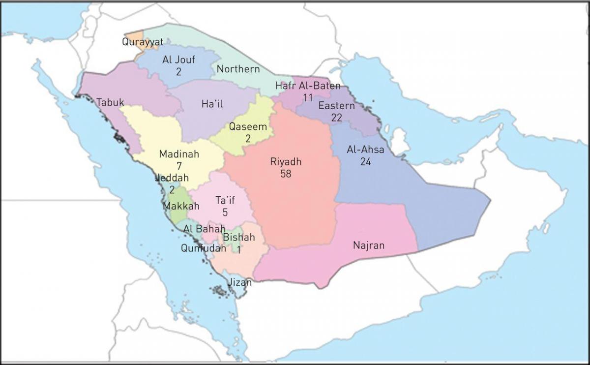 Karte von al ahsa Saudi-Arabien