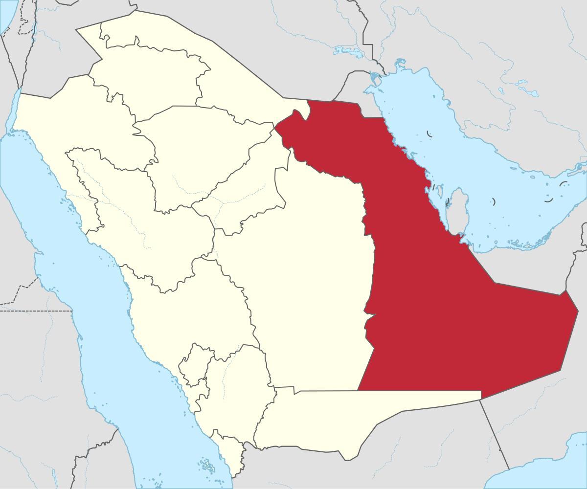Karte der östlichen Provinz Saudi-Arabien