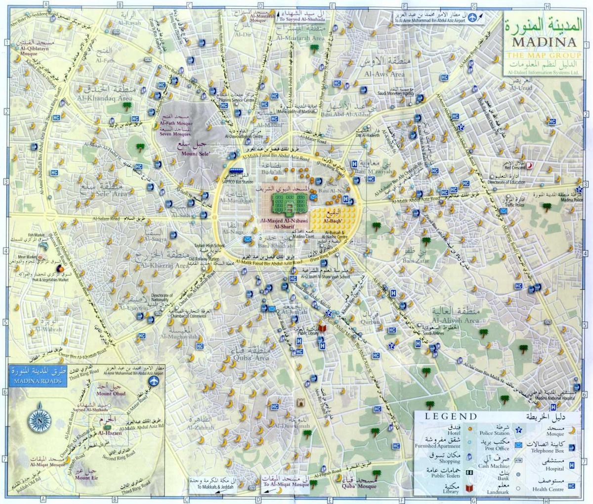 Karte von madina munawara, Saudi-Arabien