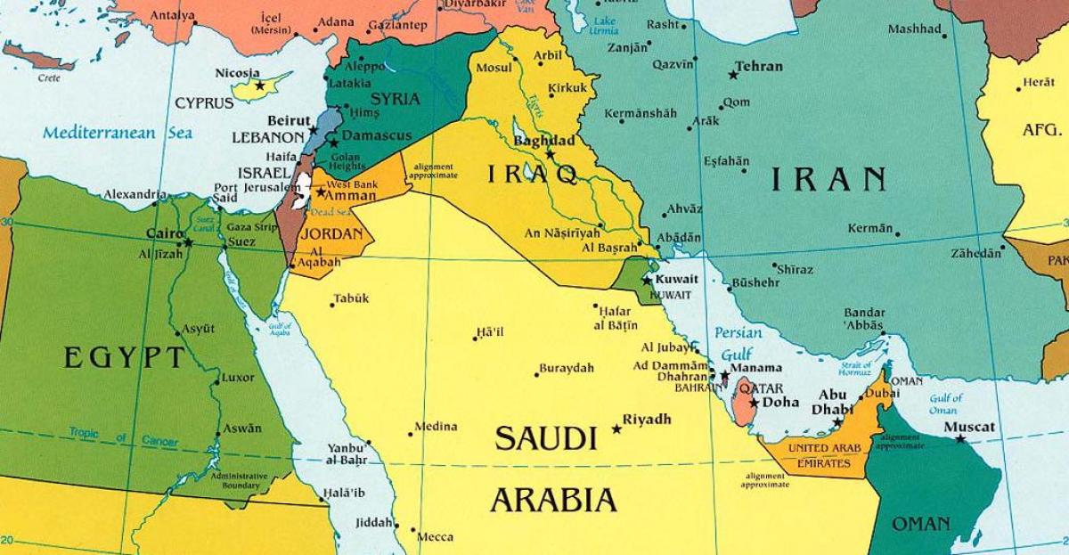 Karte Saudi-Arabien umliegenden Ländern