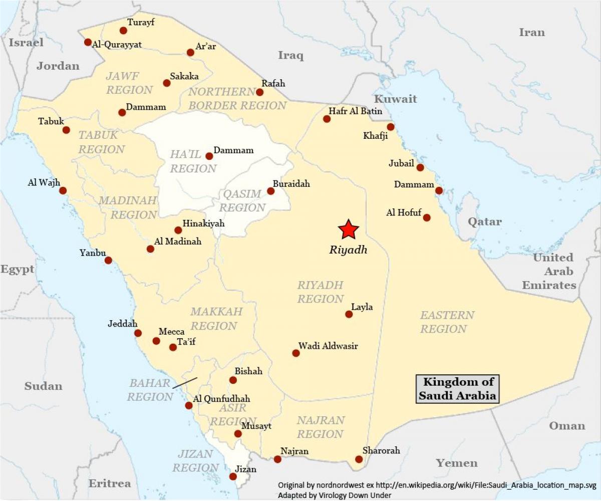 Karte von najran Saudi-Arabien
