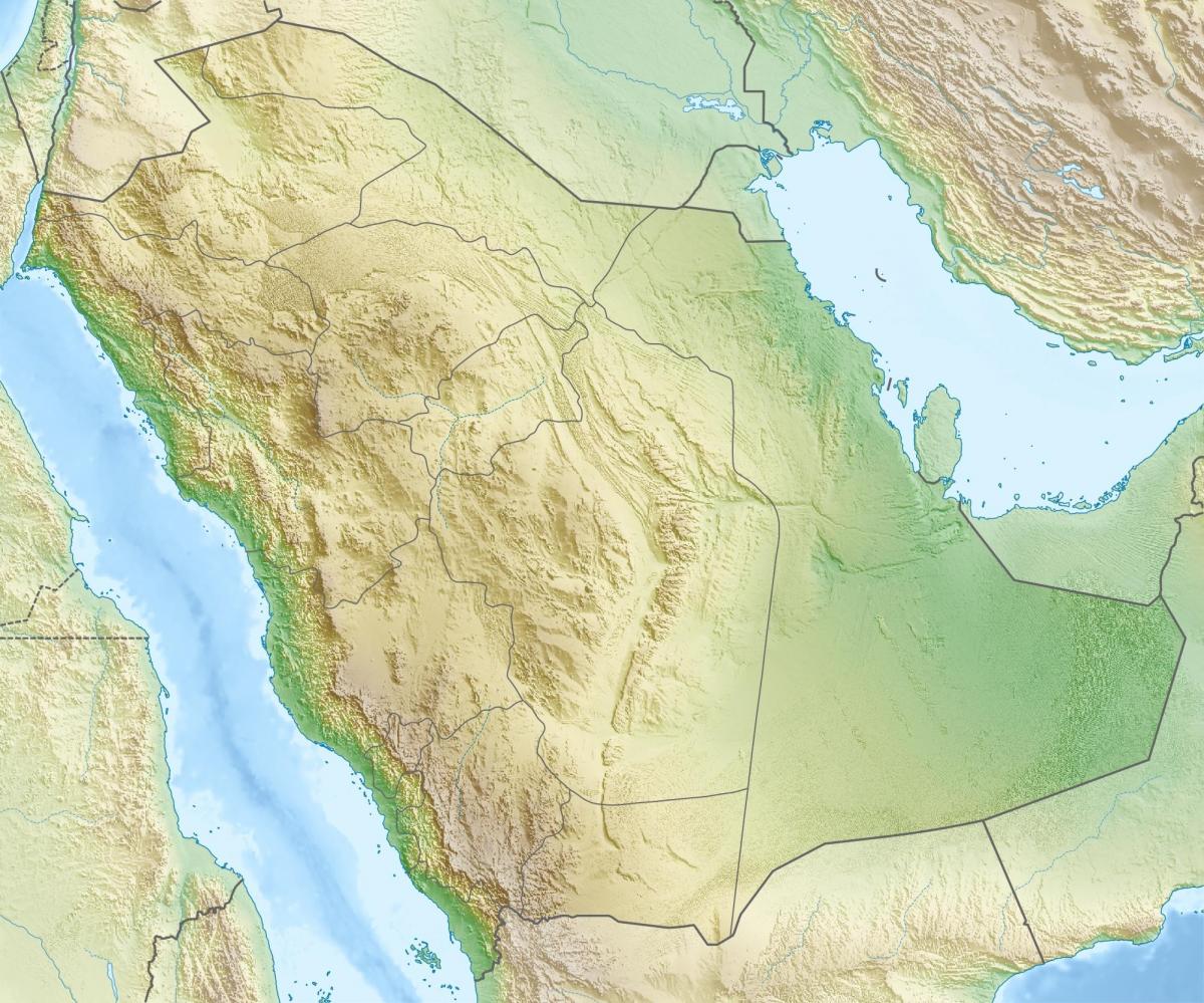 Karte von Saudi-Arabien Berge