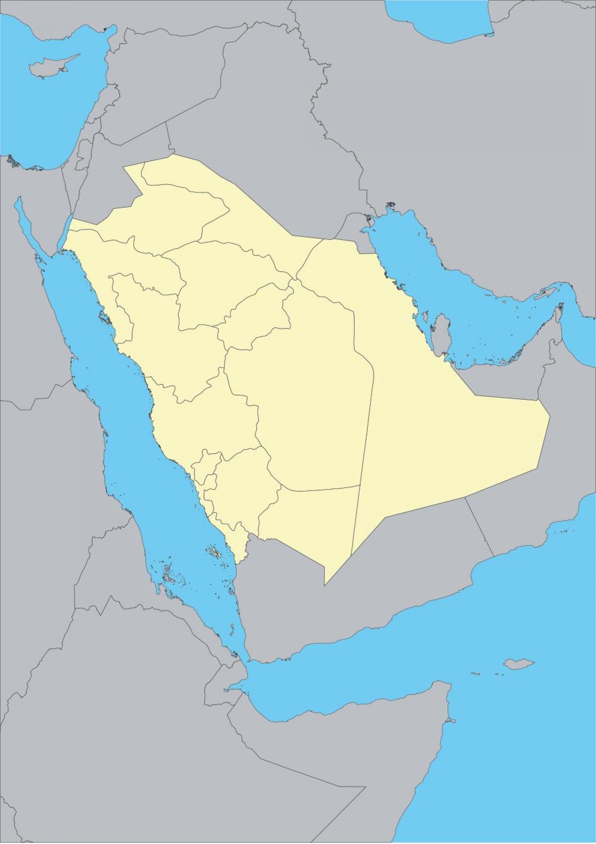 Karte von Saudi-Arabien Umriss