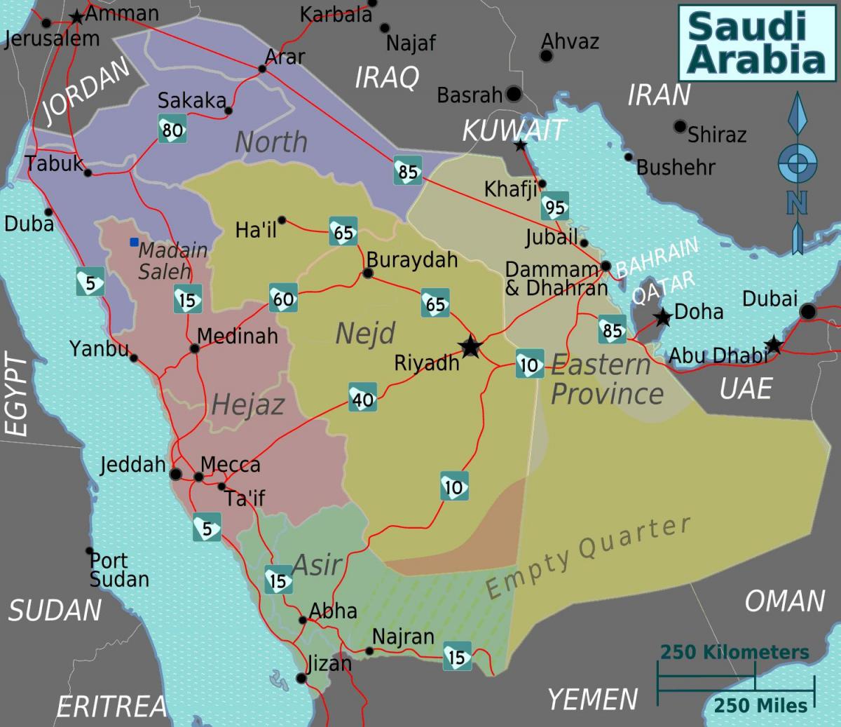 Karte von turaif Saudi-Arabien