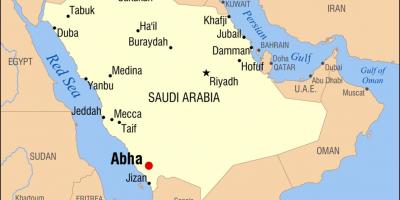 Abha, Saudi-Arabien Karte