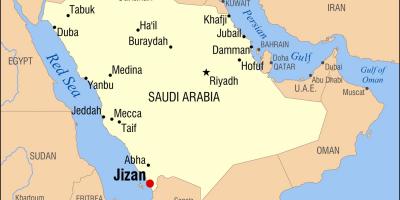 Jizan Saudi-Arabien Karte
