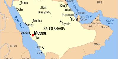 Karte von Mekka in Saudi-Arabien