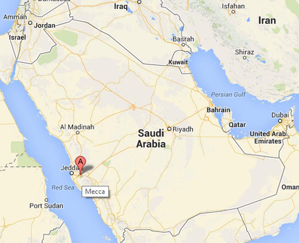 Karte von Mekka, Saudi-Arabien