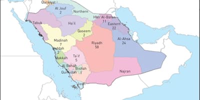 Karte von al ahsa Saudi-Arabien