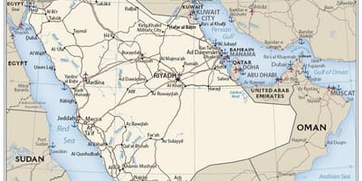 Karte von dhahran Saudi-Arabien 
