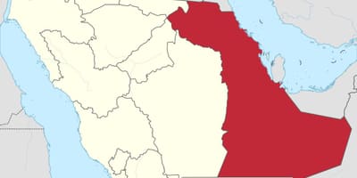 Karte der östlichen Provinz Saudi-Arabien