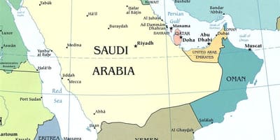 Karte von Saudi-arabischen Halbinsel
