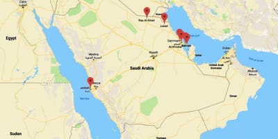 Karte von Saudi-Arabien, al khobar