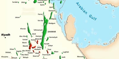 Karte von manifa, Saudi-Arabien