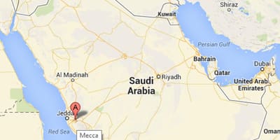 Karte von Mekka, Saudi-Arabien