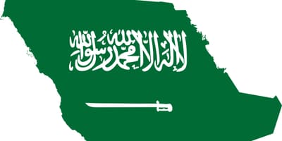 Karte von Saudi-Arabien Flagge