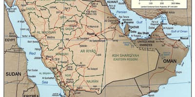 Karte von Saudi-Arabien Fluss