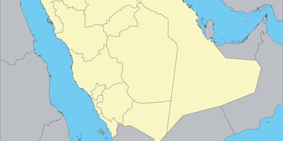 Leere Karte von Saudi-Arabien