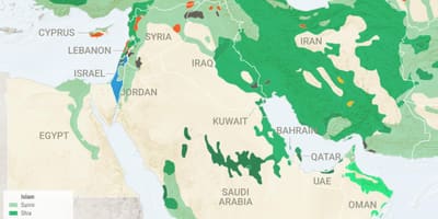 Karte von Saudi-Arabien religion