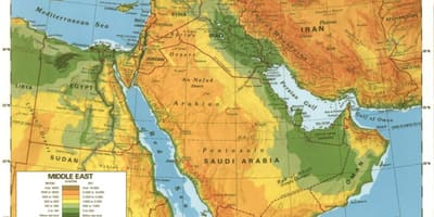 Karte von Saudi-Arabien-Wüste