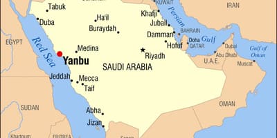 Yanbu Saudi-Arabien Karte